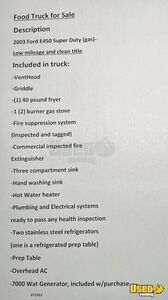 2003 E450 Super Duty All-purpose Food Truck Reach-in Upright Cooler Texas Gas Engine for Sale