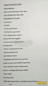 2003 E450 Super Duty All-purpose Food Truck Reach-in Upright Cooler Texas Gas Engine for Sale