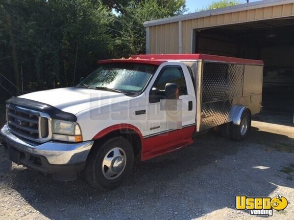 2004 Ford F350 Turbo Diesel Lunch Serving Food Truck Oklahoma Diesel Engine for Sale