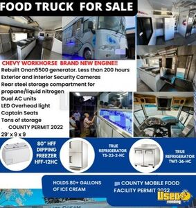 2004 Trail Lite Ice Cream Bus Truck Ice Cream Truck Spare Tire California Gas Engine for Sale