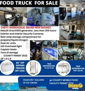 2004 Trail Lite Ice Cream Bus Truck Ice Cream Truck Spare Tire California Gas Engine for Sale