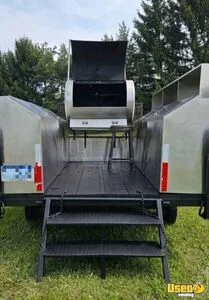 2005 Barbecue Food Trailer Stainless Steel Wall Covers Michigan for Sale