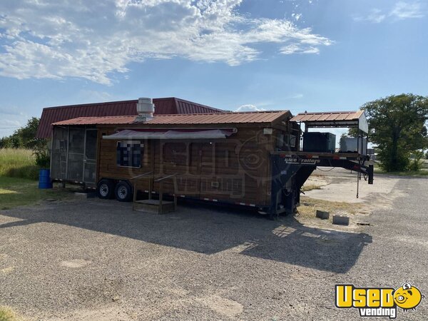 2006 Custom Gooseneck Bbq Food Trailer Barbecue Food Trailer Texas for Sale