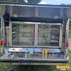 2006 F-350 Lunch Serving Food Truck Stainless Steel Wall Covers Minnesota Gas Engine for Sale