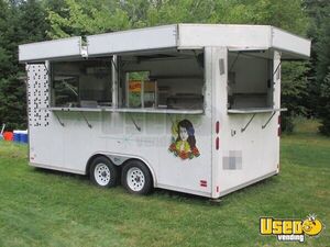 2006 Pace American, Midway Kitchen Food Trailer Deep Freezer Maine for Sale