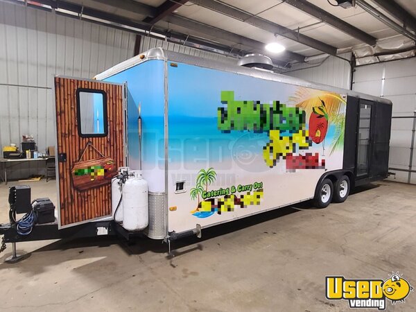 2007 30' Concession Trailer Barbecue Food Trailer North Dakota for Sale