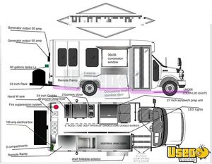 2007 Kitchen Food Truck All-purpose Food Truck Deep Freezer Florida Gas Engine for Sale
