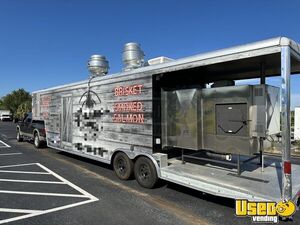 2008 Barbecue Concession Trailer Barbecue Food Trailer Air Conditioning Florida for Sale