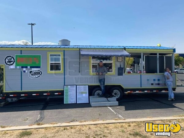 2008 Gooseneck Barbecue Concession Trailer Barbecue Food Trailer Colorado for Sale