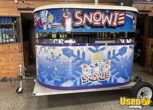 2008 Kiosk Snowball Trailer Diamond Plated Aluminum Flooring Ohio for Sale