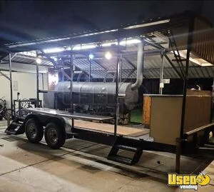 Custom Built 2008 - 26' Open Barbecue Smoker Concession Trailer | Mobile BBQ Unit for Sale in Texas!
