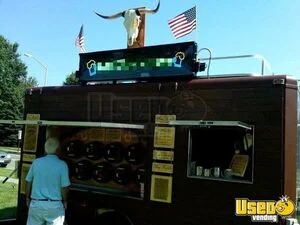 2010 Custom Beverage Trailer Beverage - Coffee Trailer Diamond Plated Aluminum Flooring Ontario for Sale