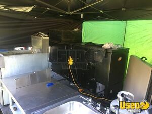 2010 Custom Built Open Bbq Smoker Trailer Triple Sink Virginia for Sale