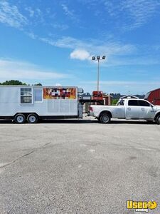 2010 Gooseneck Food Concession Trailer Kitchen Food Trailer Stainless Steel Wall Covers Tennessee for Sale
