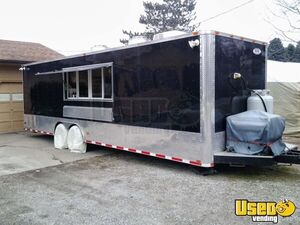 2012 Enclosed Trailer Kitchen Food Trailer Stainless Steel Wall Covers Ohio for Sale