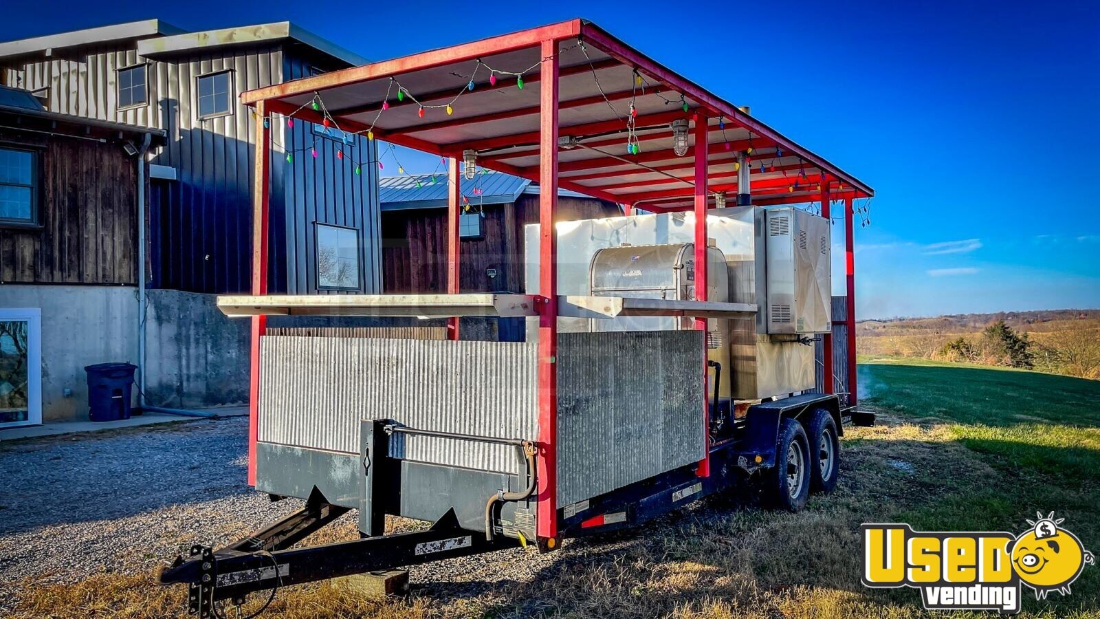 Very Nice 2013 Ole Hickory Pits ELEDX Open BBQ Smoker Trailer for Sale in Kentucky