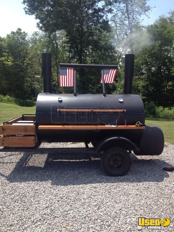 HeavyDuty 2013 CustomBuilt Open BBQ Smoker Trailer Rotisserie for