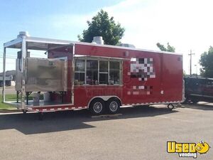 2014 Barbecue Concession Trailer Barbecue Food Trailer Air Conditioning Idaho for Sale