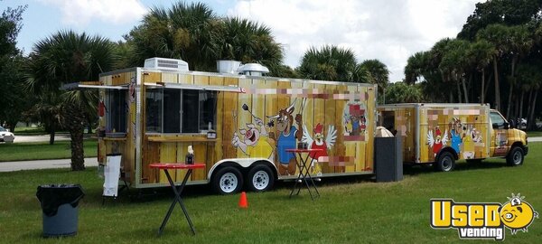 2014 Barbecue Food Trailer Florida Gas Engine for Sale