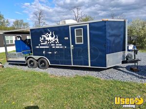 2014 -  8' x 20' Barbecue Kitchen Concession Trailer with Porch + Smoker for Sale in West Virginia!