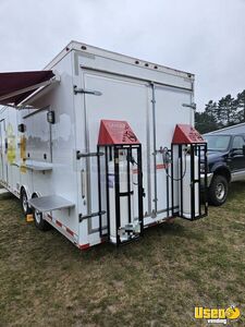 2014 Gooseneck Kitchen Food Trailer Stainless Steel Wall Covers Wisconsin for Sale