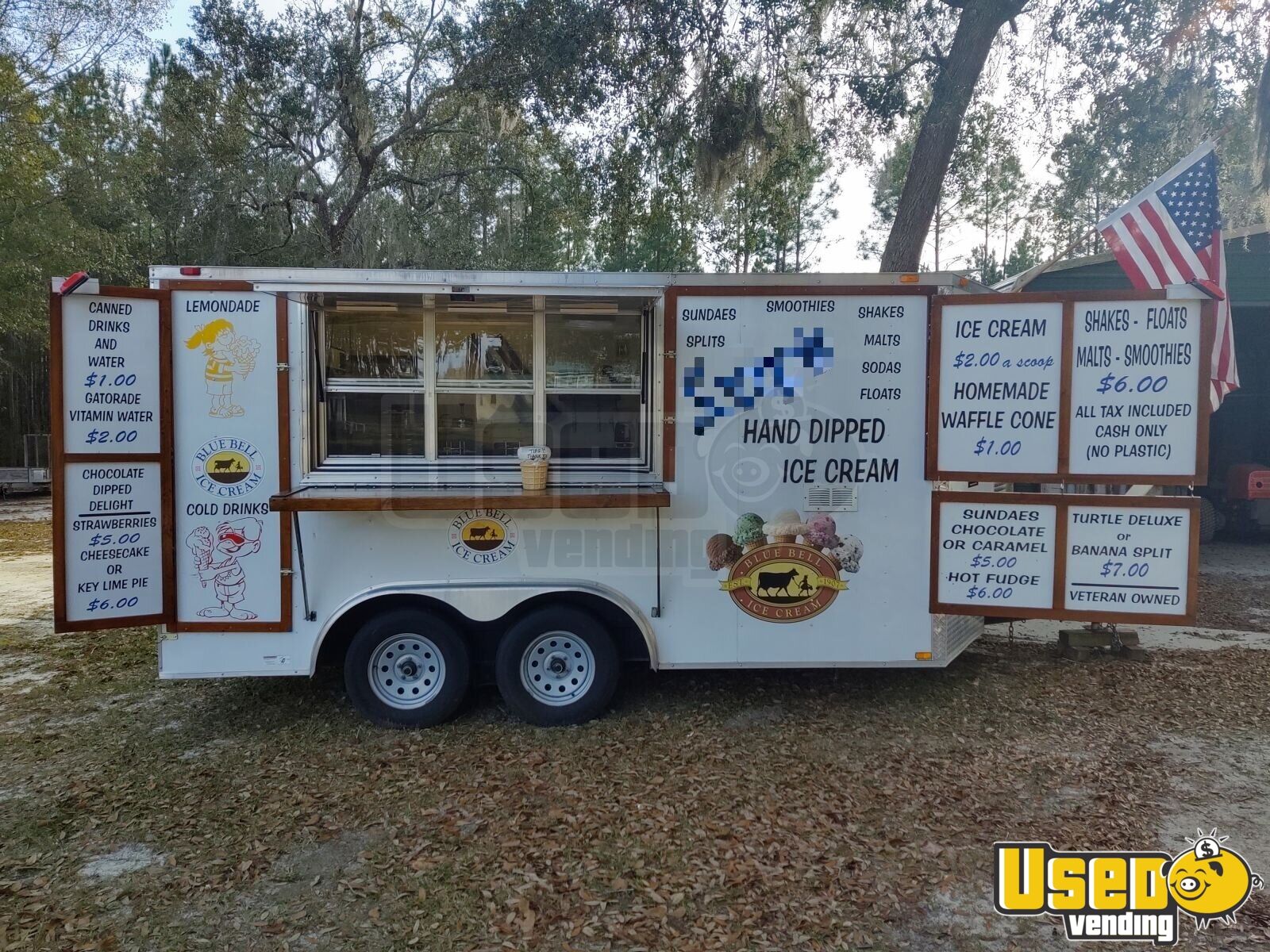 2014 8' x 16' Bendron Enterprises Used Ice Cream Concession Trailer