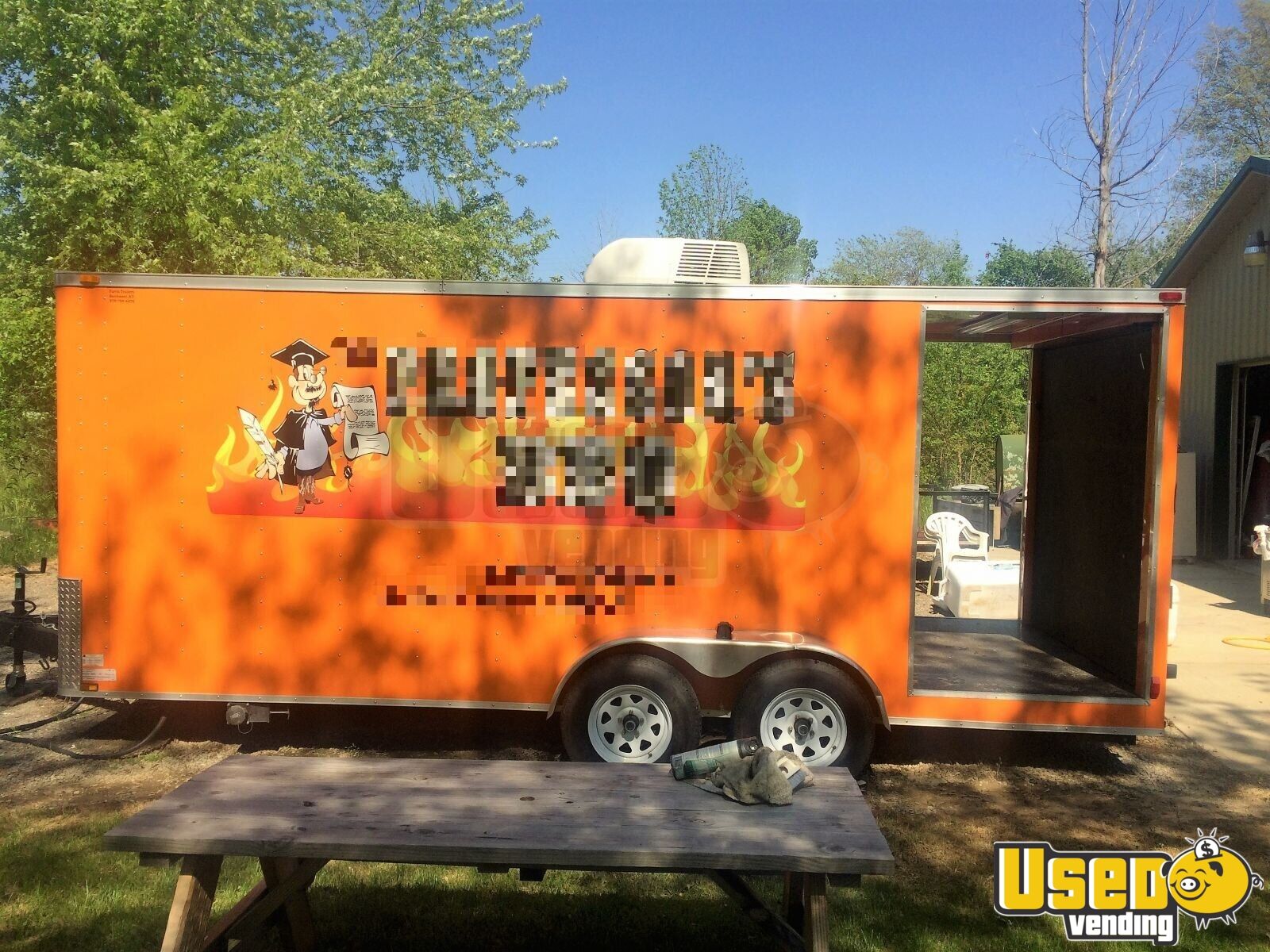 2014 7' x 18' Food Concession Trailer Used Concession Trailer with
