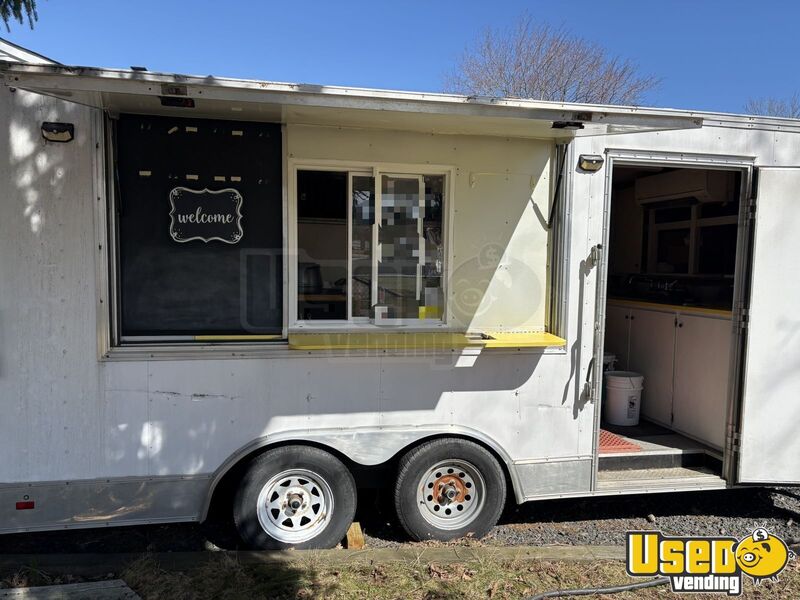 2014 White 07000 2 Axle Kitchen Food Trailer New Jersey for Sale