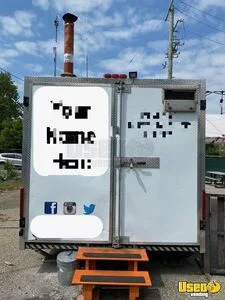 2015 22x8 Custom Barbecue Food Trailer Concession Window Michigan for Sale