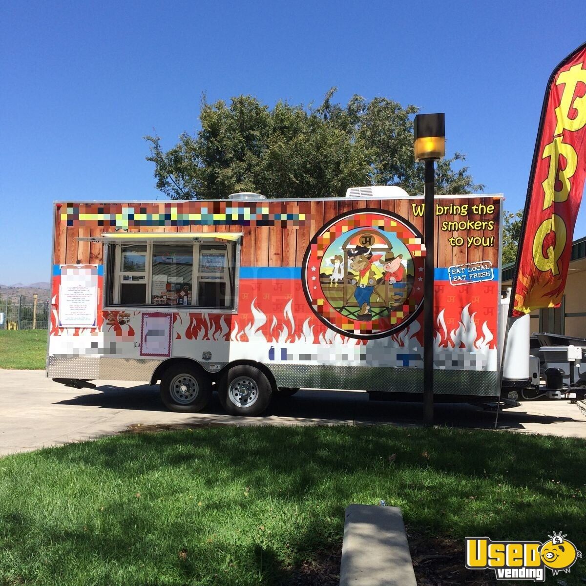 2015 8' x 20' BBQ Concession Trailer Used Grilling Trailer for Sale