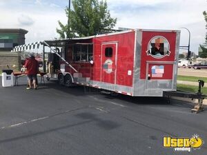 2015 Freedom Concession Barbecue Food Trailer Air Conditioning Minnesota for Sale