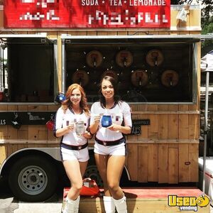 2015 Old Fashion Soda Concession Trailer Beverage - Coffee Trailer Diamond Plated Aluminum Flooring Texas for Sale