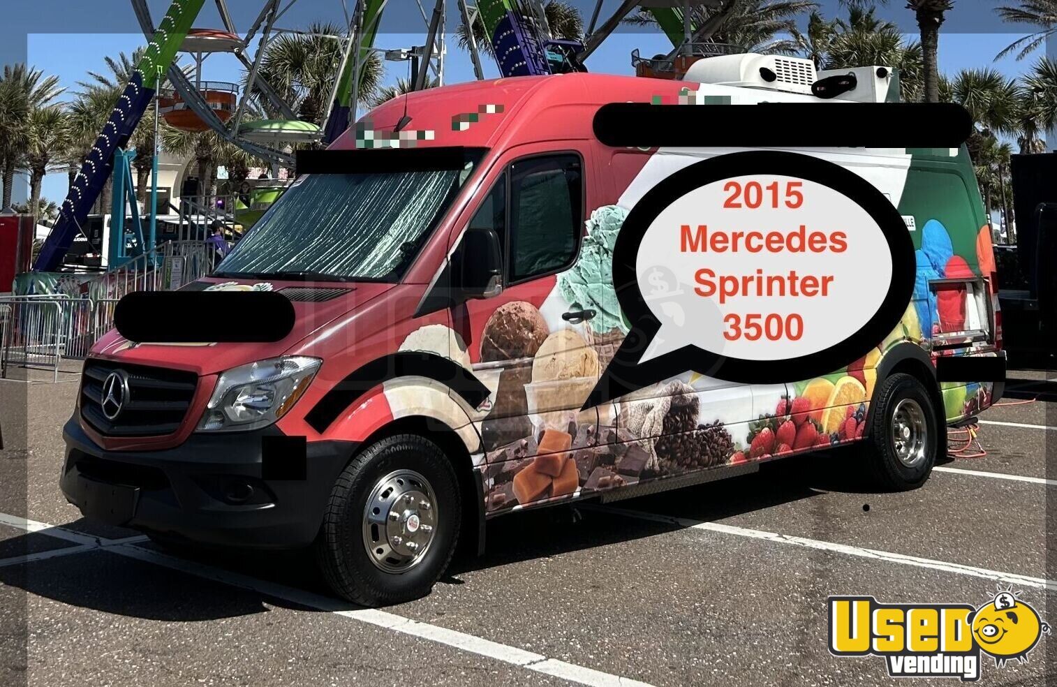 Licensed 2015 Mercedes Sprinter 3500 Gelato & Ice Cream Truck
