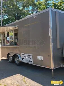 2015 8' x 16' Barbecue Kitchen Food Concession Trailer with Smoker + Pro Fire System for Sale in Connecticut!