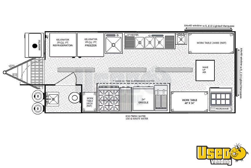 2016 8 6 X 20 Mobile Kitchen Food Concession Trailer For Sale In Colorado