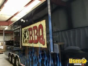2016 Custom Barbecue Food Trailer Air Conditioning Oklahoma for Sale