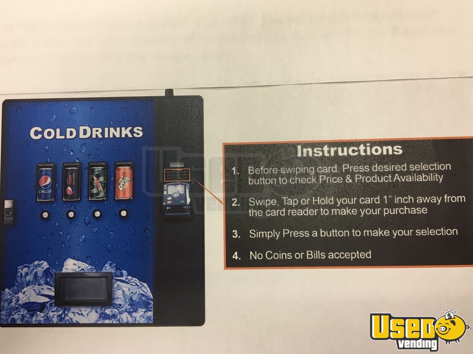 2016 Used CashLess Cooler Electronic Soda Vending Machines Cashless