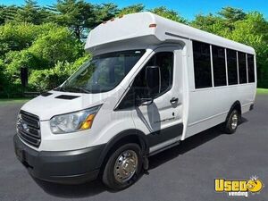2016 Ford Transit T-350 Shuttle Bus Backup Camera New York Gas Engine for Sale