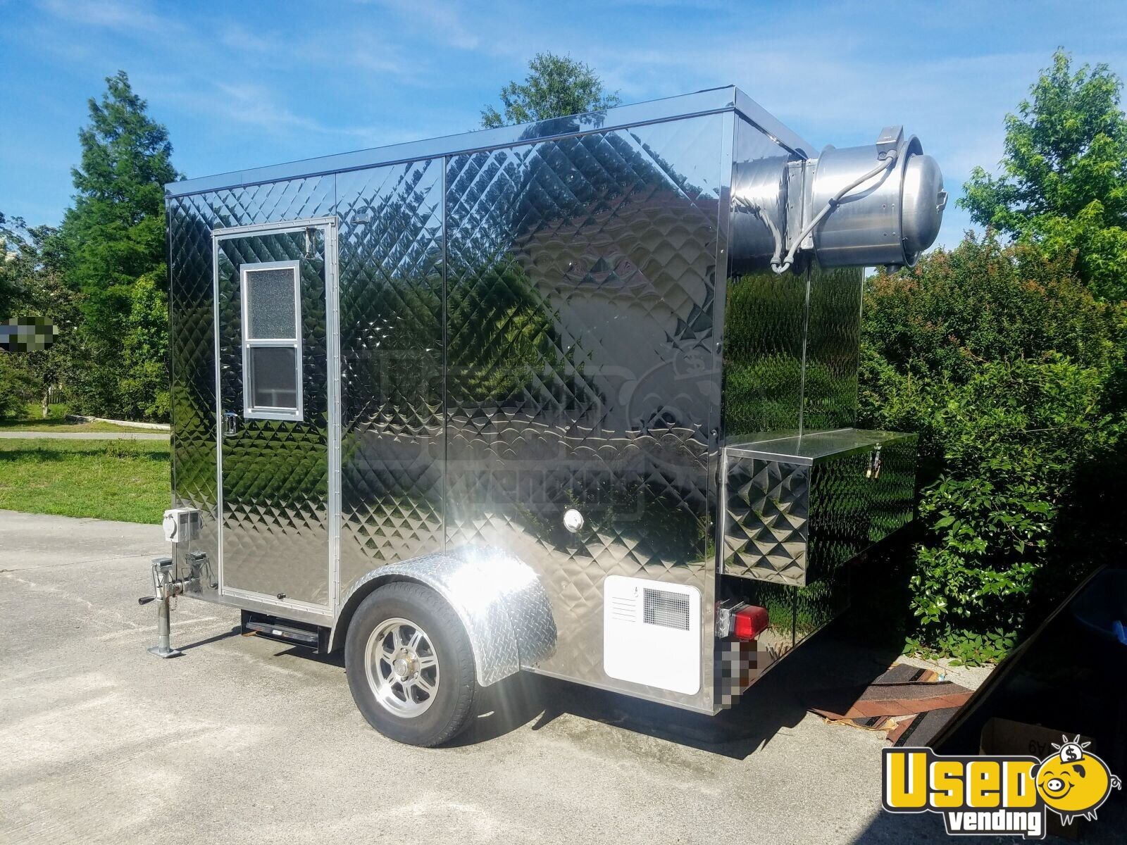 All Stainless Steel 2016 6' x 10' Mini Donut Concession Trailer with