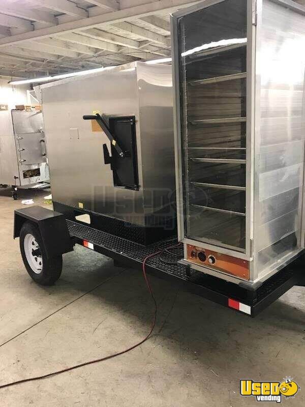 Lightly Used 2016 Open Barbecue Smoker Tailgating Trailer Mobile BBQ
