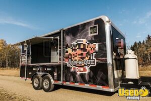 2016 Step Van Bbq Kitchen Food Truck + Trailer Barbecue Food Truck Concession Window Alberta Diesel Engine for Sale