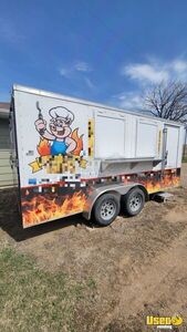 2017 Bumper Hitch Kitchen Food Trailer Diamond Plated Aluminum Flooring North Dakota for Sale