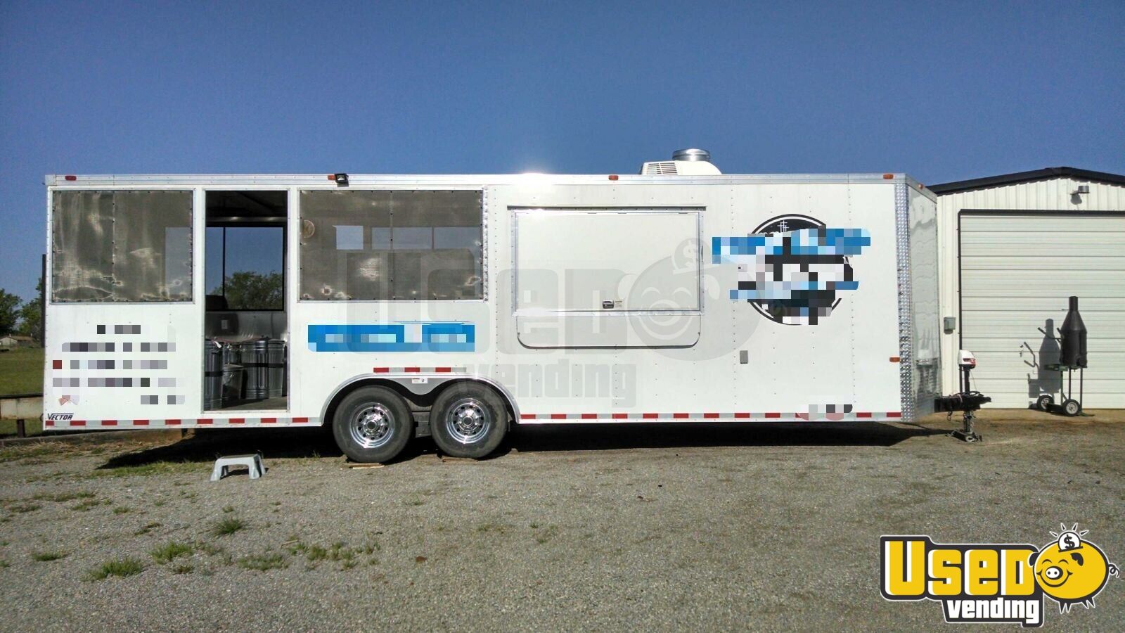 2017 8.5' x 28' BBQ Concession Trailer Used Concession Trailer with