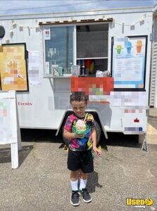 2017 Cargo Shaved Ice Concession Trailer Ice Cream Trailer Exterior Customer Counter Ohio for Sale