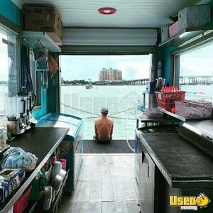 2017 Ice Cream And Snow Cone Concession Pontoon Boat Ice Cream Truck Shore Power Cord Florida Gas Engine for Sale