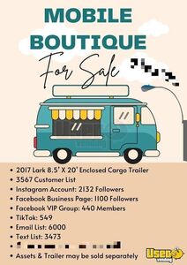 2017 Mobile Boutique Trailer Mobile Boutique Interior Lighting Arizona for Sale