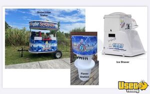 2017 Shaved Ice Trailer Snowball Trailer Exterior Customer Counter Florida for Sale