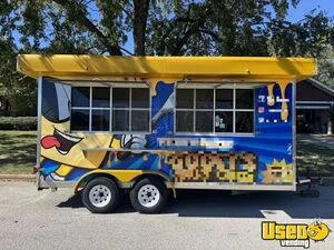2018 16' Food Concession Trailer Kitchen Food Trailer Exterior Customer Counter Missouri for Sale