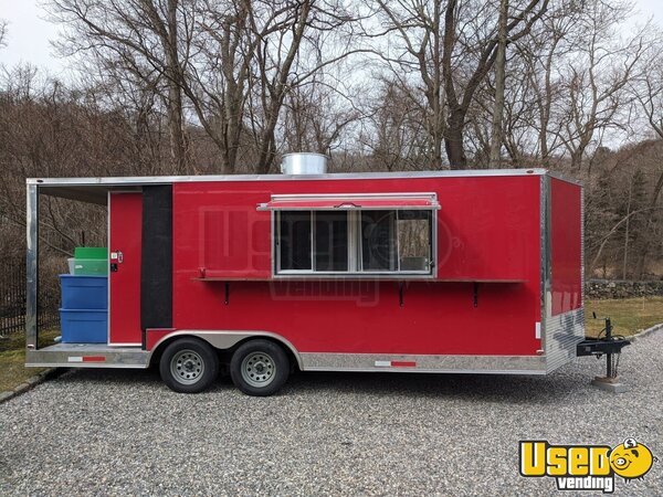 2018 23' Dual Axle Kitchen Food Trailer With Porch Kitchen Food Trailer Connecticut for Sale