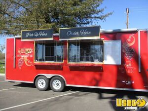 2018 24' Mobile Kitchen Kitchen Food Trailer Air Conditioning California Diesel Engine for Sale